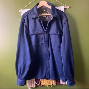 Browning Navy Utility Button Up Shirt Jacket X-LARGE